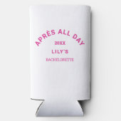 ホットピンクエールオールデイバチェロレッテスキークレスト スリム缶クーラー (裏面)