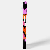 ホットピンクオレンジブラックミッドセンチュリーアートパターン Case-Mate iPhoneケース (裏面 / 右)