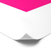 ホットピンクオレンジホワイトカラーブロック ポスター (角)