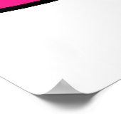 ホットピンクオレンジホワイトサークル ポスター (角)