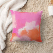 ホットピンクオレンジ抽象芸術装飾用クッション クッション (ブランケット)