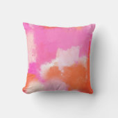 ホットピンクオレンジ抽象芸術装飾用クッション クッション (正面)