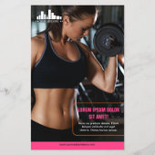 ホットピンクオレンジ特別オファーマーケティングとロゴ チラシ (裏面)