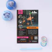 ホットピンクオレンジ特別オファーマーケティングとロゴ チラシ (シングル)