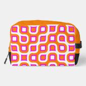 ホットピンクオレンジ白黒ミッドセンチュリーアートパターン ドップキット (裏面)