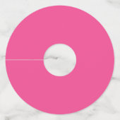 ホットピンクオーキズトロピカルフローラ結婚ズ ワイングラスタグ (裏面)