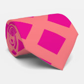 ホットピンクオ市松模様にレンジパターズボーカラフル ネクタイ (ロール)