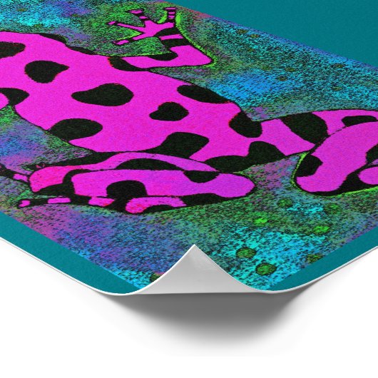 ホットピンクカエル ポスター (角)