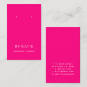 ホットピンクカスタムのイヤリングディスプレイカード 名刺 (正面/裏面)