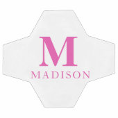 ホットピンクカスタムのモノグラム名 サッカーボール (フラット)