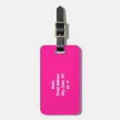 ホットピンクカップケーキ ラゲッジタグ (正面縦)