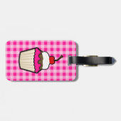 ホットピンクカップケーキ ラゲッジタグ (裏面横)