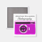 ホットピンクカメラ写真事業 マグネット (正面/裏面)