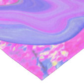 ホットピンクカラフルとパープルボホヒッピーの渦巻き テーブルクロス (アングル)