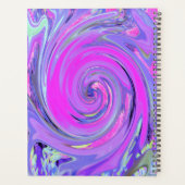 ホットピンクカラフルとパープルボホヒッピーの渦巻き プランナー手帳 (裏面)