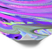 ホットピンクカラフルとパープルボホヒッピーの渦巻き ポスター (角)