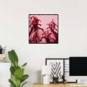 ホットピンクガスマスク ポスター (ホームオフィス)