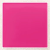 ホットピンクガラスコースター ガラスコースター (正面)