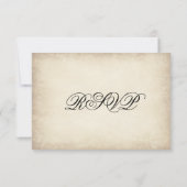 ホットピンクガーベラデイジー素朴ウェディングRSVPカード 出欠カード (裏面)