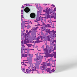 ホットピンクガーリーデジタル迷彩柄 iPhone 15 MINIケース