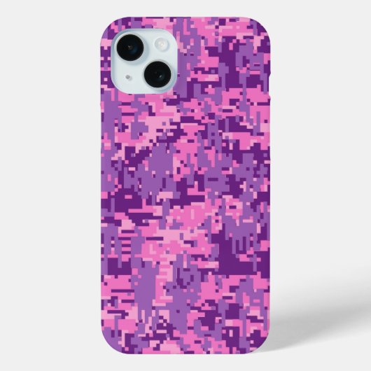 ホットピンクガーリーデジタル迷彩柄 Case-Mate iPhoneケース (裏面)