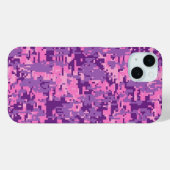 ホットピンクガーリーデジタル迷彩柄 Case-Mate iPhoneケース (裏面 (横))
