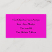 ホットピンクガーリートレンディー書道イベントプランナー 名刺 (裏面)