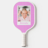 ホットピンクガーリーパタン写真少女 ピックルボールラケット (裏面)