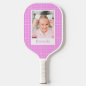 ホットピンクガーリーパタン写真少女 ピックルボールラケット (正面)