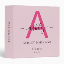 ホットピンクガーリーモノグラムレシピ本