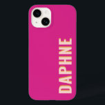 ホットピンクガーリーレトロ Case-Mate iPhone 14ケース<br><div class="desc">こカスタマイズの明るいピンクのはっきりしたレトロなデザインの電話ケースあなたの名前またはモノグラム。</div>
