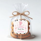 ホットピンクガールズファーストRodeo 1st誕生日ありがとう スクエアシール