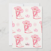 ホットピンクガールズファーストRodeo 1st誕生日招待状 シーズンカード (裏面)