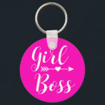 ホットピンクガールモダンボス キーホルダー<br><div class="desc">女の子のボス製品の明るいピンク色。</div>