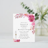 ホットピンクキクのブランチ&バブリー招待状 招待状 (スタンド正面)