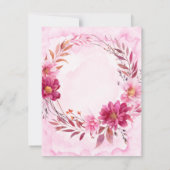 ホットピンクキクのブランチ&バブリー招待状 招待状 (裏面)