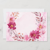 ホットピンクキクのリハーサルディナー 招待状 (裏面)