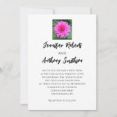 ホットピンクキクフローラ結婚式招待状 招待状 (正面)