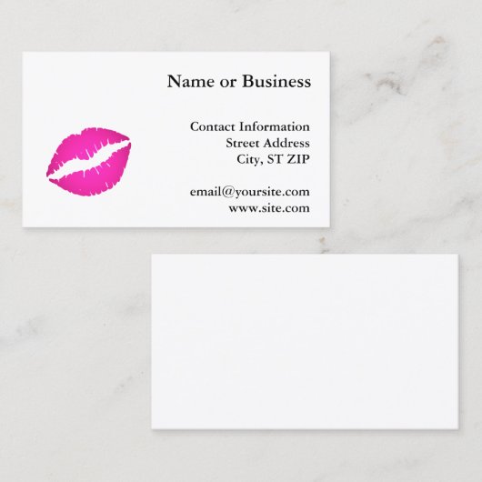 ホットピンクキス 名刺 (正面/裏面)