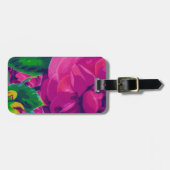 ホットピンクキャベツバラ ラゲッジタグ (正面横)