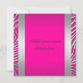 ホットピンクキンセアニェラ誕生日パーティー 招待状 (裏面)