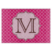 ホットピンククォーターフォイルラティガラス切断板 カッティングボード (正面)