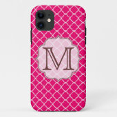 ホットピンククォーターフォイルラティモノグラムIPHONE 5ケース Case-Mate iPhoneケース (裏面)