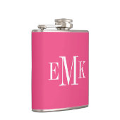 ホットピンククラシックモノグラム フラスク (右)