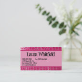 ホットピンククロコダイルスキンビジネスフェイクカード 名刺 (スタンド正面)