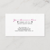 ホットピンククロシェ&編み物 名刺 (裏面)