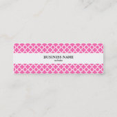 ホットピンククローバーパターン スキニー名刺 (裏面)