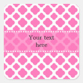 ホットピンククローバーパターン スクエアシール (正面)