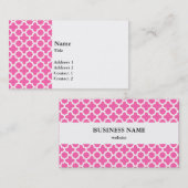 ホットピンククローバーパターン 名刺 (正面/裏面)