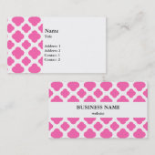 ホットピンククローバーパターン 名刺 (正面/裏面)